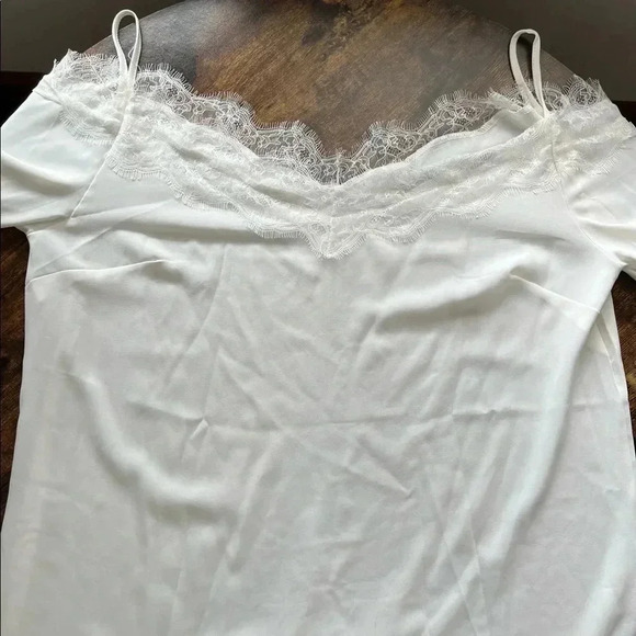 Womens cold shoulder chiffon blouse - Picture 5 of 10